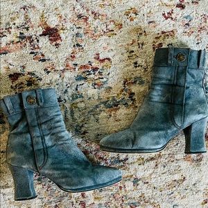Blue Suede Booties